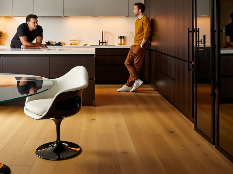 Installation d'un parquet résistant au trafic dans des locaux professionnels d'un groupe d'assurance à Le Crès