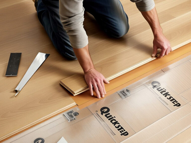 Installation d'une sous-couche épaisse pour l'acoustique avant la pose d'un parquet flottant d'une villa à Lattes