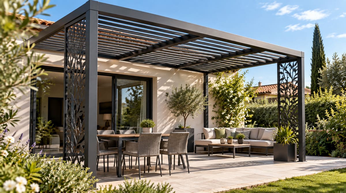 Décapage ferronnerie d'une pergolas et traitement peinture antirouille par Reno'zen Teyran