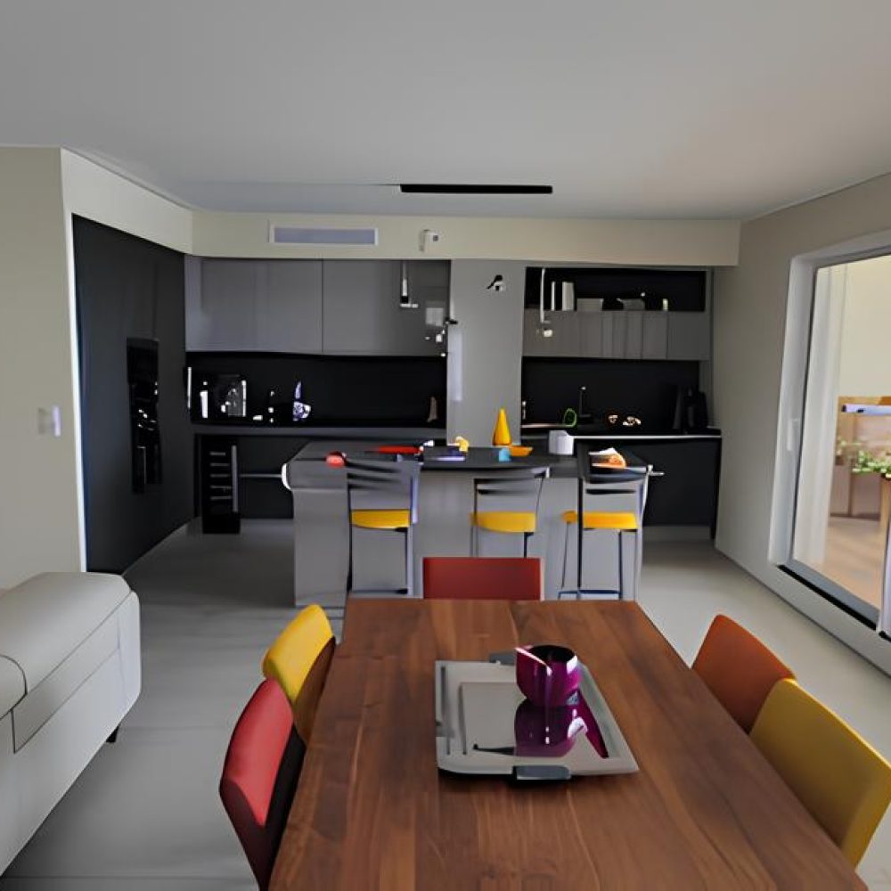 Rénovation peintures intérieures d'une cuisine et terrasse d'une maison à Castries